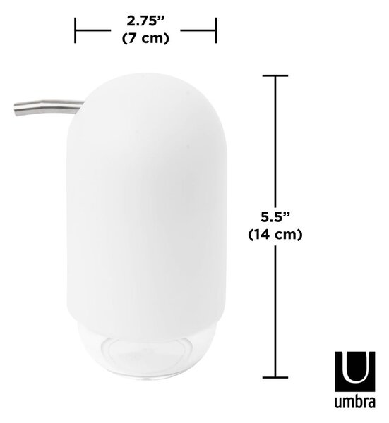 Biały plastikowy dozownik do mydła 230 ml Touch – Umbra