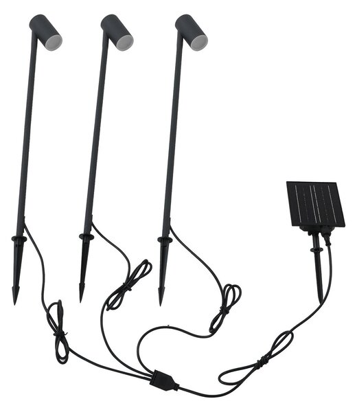 Zewnętrzna Lampa Lindby, Myric, czarny, aluminium, nowoczesny