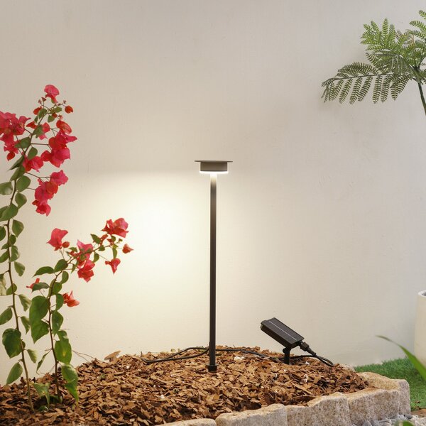 Zewnętrzna Lampa Lindby, Lyris, czarny, aluminium, nowoczesny