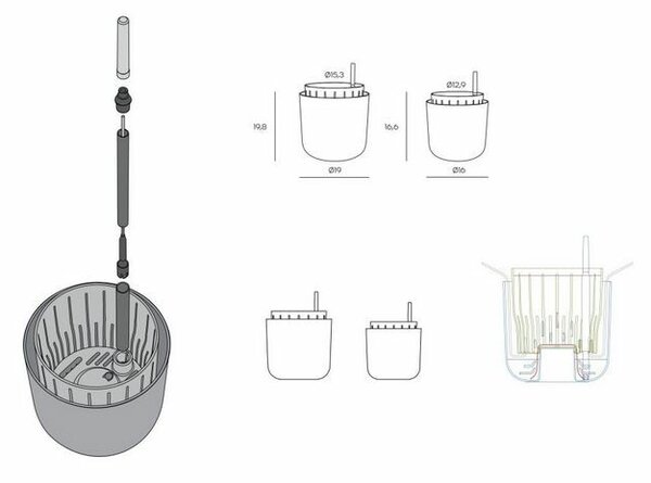 Plastia Doniczka samonawadniająca Tolita Air zielony, śr. 16 cm, śred. 16 cm