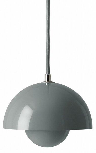 Lampa Wisząca &Tradition, Flowerpot VP10, ściemnialny, szary, salon, metal, design