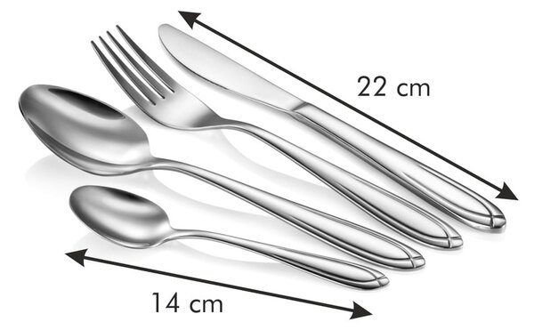 Sztućce ze stali nierdzewnej w kolorze srebra Scarlett – Tescoma