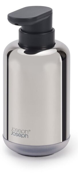 Dozownik do mydła ze stali nierdzewnej w kolorze srebra z połyskiem 300 ml EasyStore Luxe – Joseph Joseph