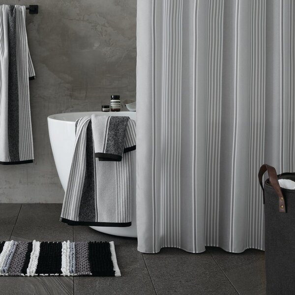 Zasłona prysznicowa 180x180 cm Textured Stripe – Catherine Lansfield