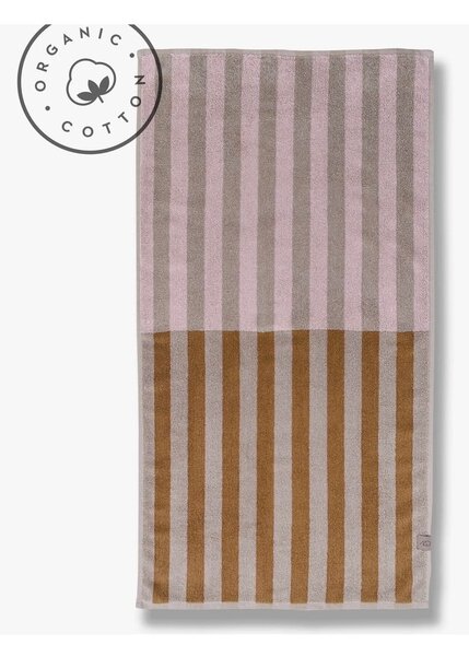 Brązowo-beżowy ręcznik z bawełny organicznej 50x90 cm Disorder – Mette Ditmer Denmark
