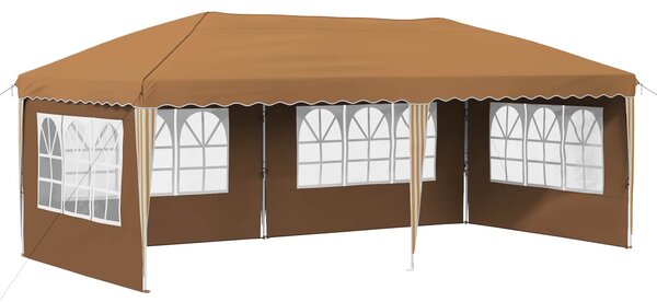 Namiot imprezowy rozkładany 575 x 289 x 245 cm Beżowy