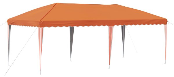 Namiot imprezowy rozkładany 575 x 290 x 245 cm pomarańczowy