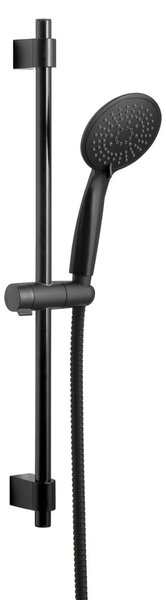 Czarny zestaw prysznicowy ze stali nierdzewnej 66 cm Young – Wenko
