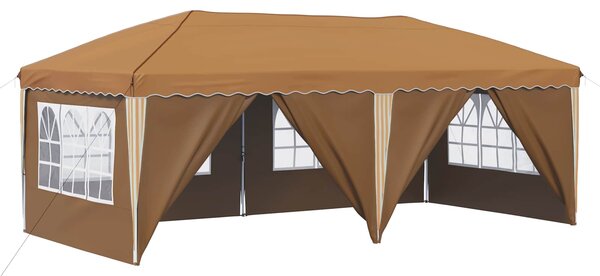 Namiot imprezowy rozkładany 575 x 288 x 245 cm Beżowy