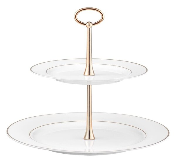Patera AMBITION Aura 99337 2 poziomy Biało-złoty