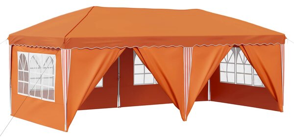 Namiot imprezowy rozkładany 575 x 288 x 245 cm pomarańczowy