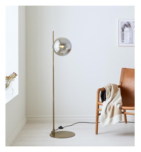 Czarna lampa stojąca Markslöjd Dione, wys. 134,5 cm