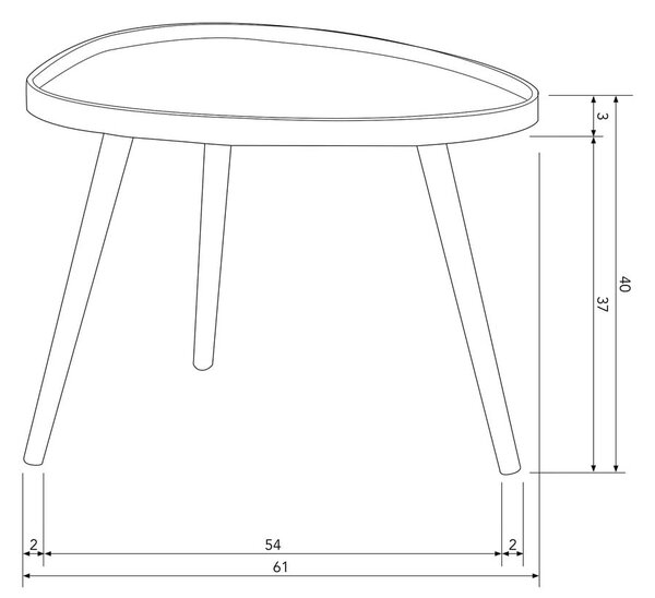 Stolik 50x61 cm Mae – WOOOD