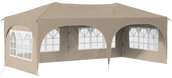 Namiot imprezowy rozkładany 575 x 288 x 245 cm kremowy