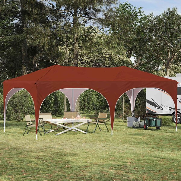 Namiot imprezowy rozkładany 575 x 288 x 245 cm terakota