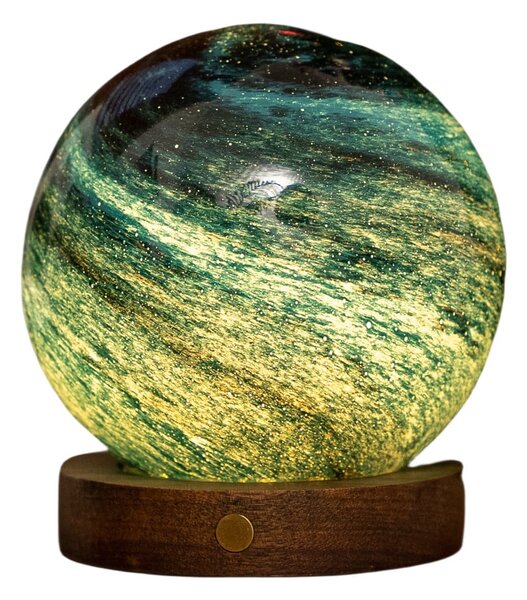 Ciemnobrązowa/w ciemnym naturalnym kolorze dekoracja świetlna na USB ø 12 cm Stellar Ocean – Gingko