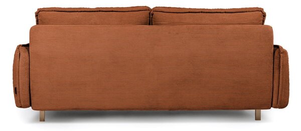 Pomarańczowa sztruksowa rozkładana sofa 218 cm Tori – Bonami Selection