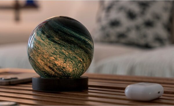 Ciemnobrązowa/w ciemnym naturalnym kolorze dekoracja świetlna na USB ø 12 cm Stellar Ocean – Gingko