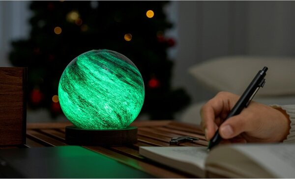 Ciemnobrązowa/w ciemnym naturalnym kolorze dekoracja świetlna na USB ø 12 cm Stellar Ocean – Gingko