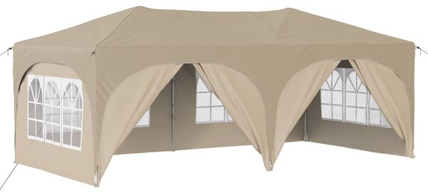 Namiot imprezowy rozkładany 575 x 288 x 245 cm kremowy