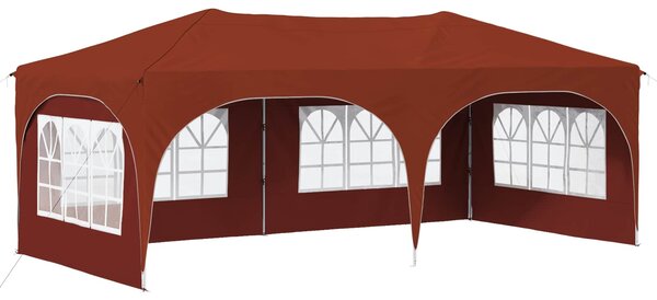 Namiot imprezowy rozkładany 575 x 288 x 245 cm terakota