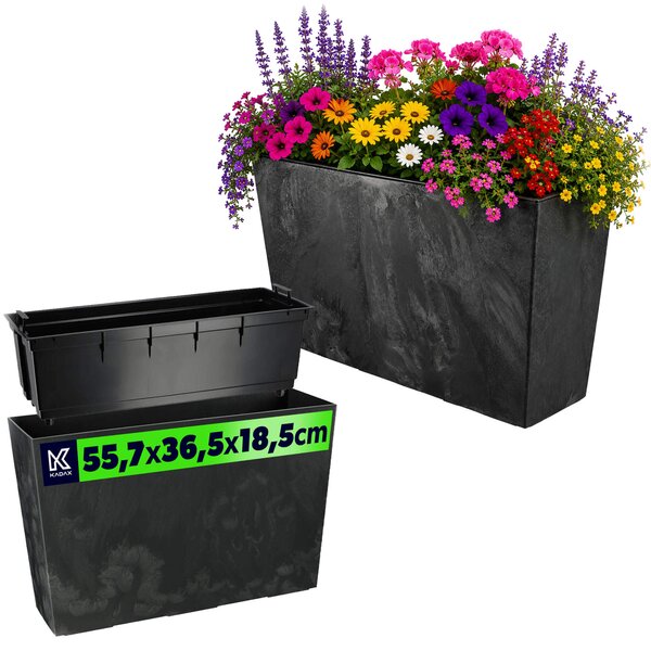 Donica ogrodowa Sorbo 56cm czarny beton