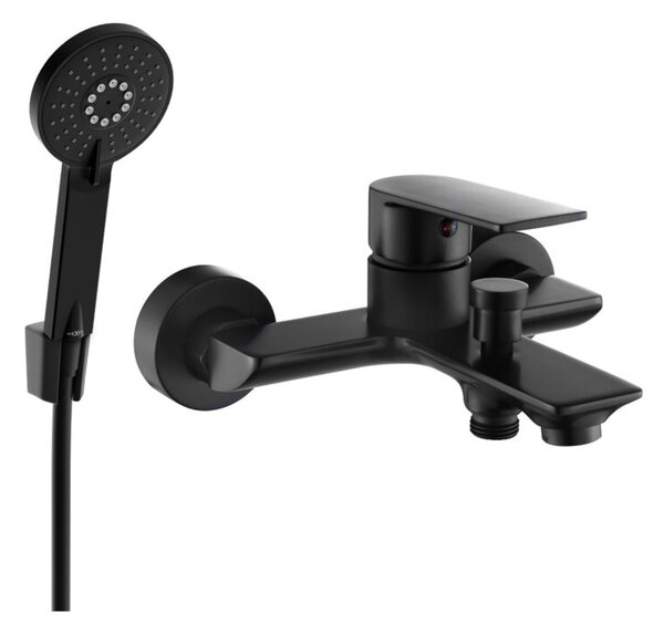 Mexen Alexa R40 bateria wannowa z zestawem prysznicowym, czarna - 7123R40-70