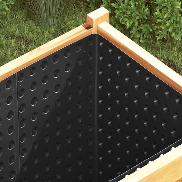 Arkusz drenażowy z wypustkami 2 pcs Czarny 0,5 x 20 m HDPE