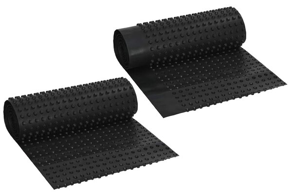 Arkusz drenażowy z wypustkami 2 pcs Czarny 0,5 x 20 m HDPE