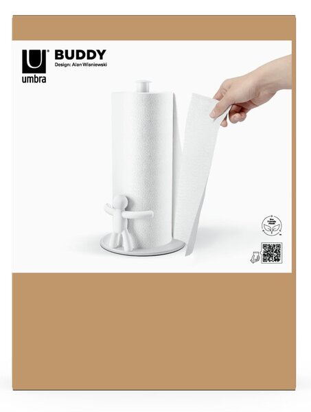 Stalowy stojak na ręczniki kuchenne ø 19 cm Buddy – Umbra