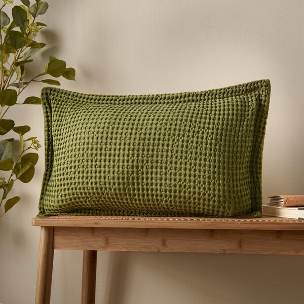 Bawełniana poduszka dekoracyjna 30x50 cm Jaipur Chunky Waffle – Pineapple Elephant
