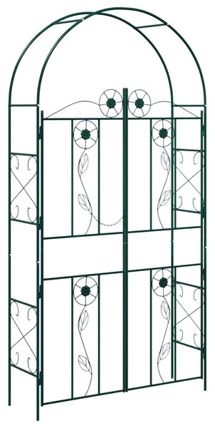 Łuk Ogrodowy Gładki Zielony 115 x 37 x 226 cm