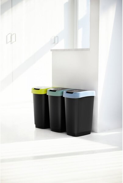 Kosz na śmieci z tworzywa sztucznego z recyklingu 25 L Twist − Rotho