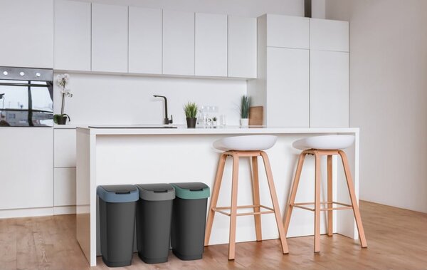 Kosz na śmieci z tworzywa sztucznego z recyklingu 25 L Twist − Rotho
