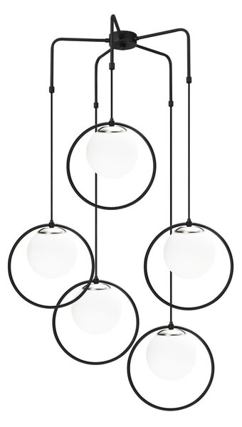Czarna metalowa lampa wisząca Opviq lights Satyros