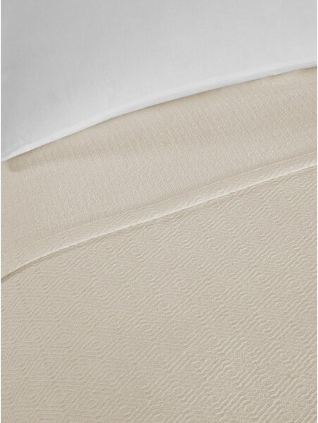 Kremowa bawełniana narzuta na łóżko dwuosobowe 200x230 cm Serenity – Mijolnir