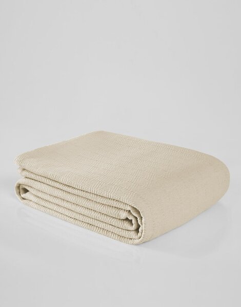 Kremowa bawełniana narzuta na łóżko dwuosobowe 200x230 cm Serenity – Mijolnir