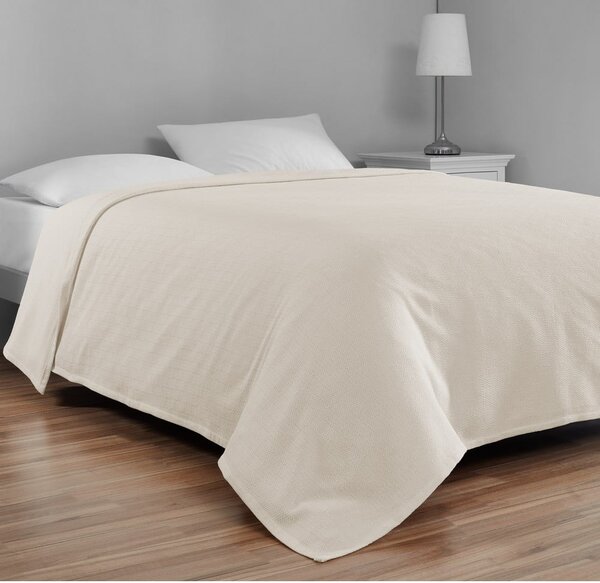 Kremowa bawełniana narzuta na łóżko dwuosobowe 200x230 cm Serenity – Mijolnir