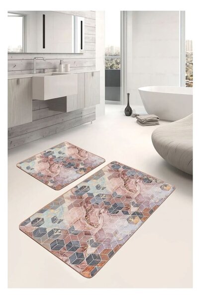 Aksamitne dywaniki łazienkowe zestaw 2 szt. 60x100 cm – Mila Home