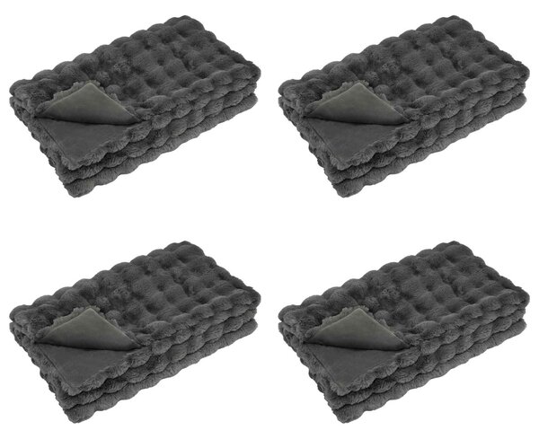 Koc antypoślizgowy z sztucznego futra królika Olite 4 pcs