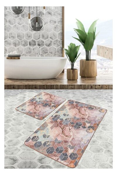 Aksamitne dywaniki łazienkowe zestaw 2 szt. 60x100 cm – Mila Home