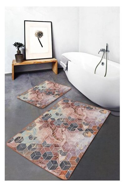 Aksamitne dywaniki łazienkowe zestaw 2 szt. 60x100 cm – Mila Home