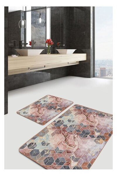 Aksamitne dywaniki łazienkowe zestaw 2 szt. 60x100 cm – Mila Home