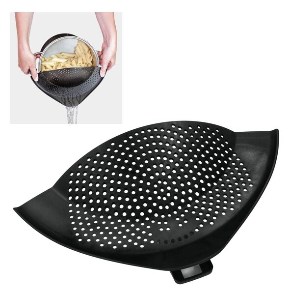 Sitko na garnek do odcedzania makaronu Metaltex Clip On, 28x13 cm