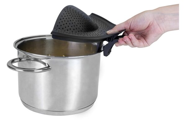 Sitko na garnek do odcedzania makaronu Metaltex Clip On, 28x13 cm