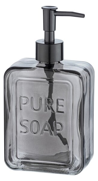 Szary szklany dozownik do mydła Wenko Pure Soap
