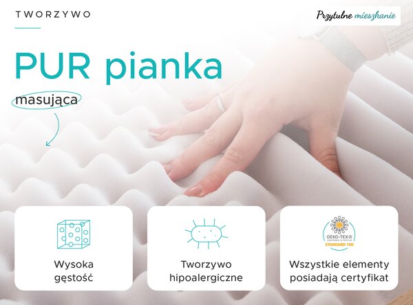 Piankowy materac DELUXE 90 x 200 cm Ochrona materaca: BEZ ochraniacz na materac