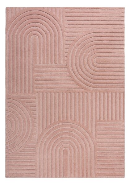 Różowy dywan wełniany Flair Rugs Zen Garden, 120x170 cm