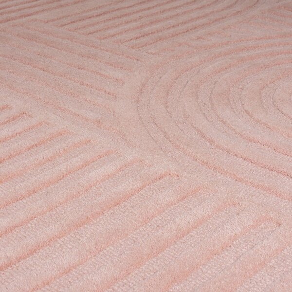 Różowy dywan wełniany Flair Rugs Zen Garden, 120x170 cm