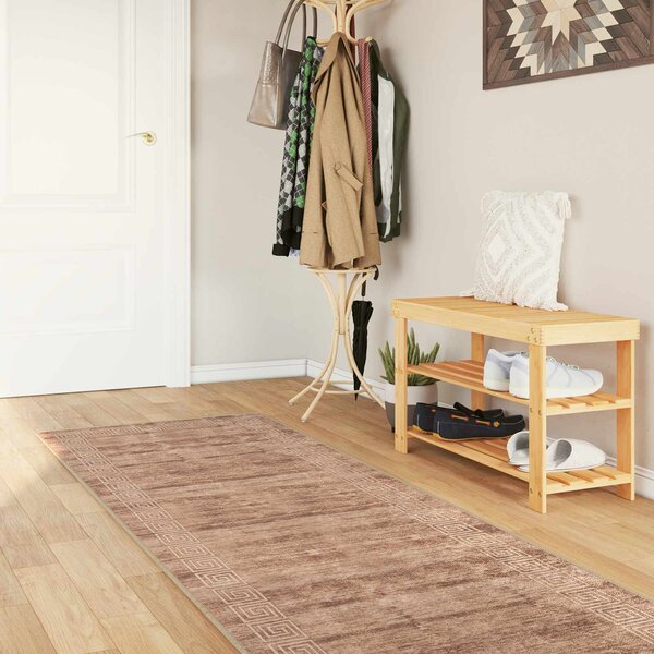 Chodnik dywanowy MARSA Biały 100 x 250 cm Poliester i PVC